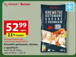 Auchan Krewetki gotowane obrane z ogonkiem Auchan oferta