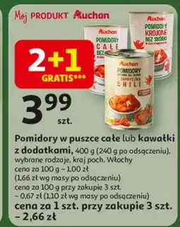 Auchan Pomidory krojone bez skórki z papryczką chili Auchan Różnorodne (Logo Czerwone) oferta
