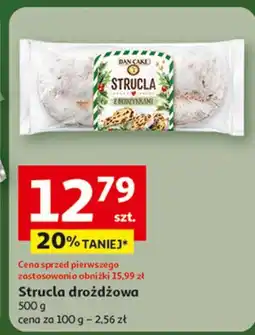 Auchan Strucla drożdżowa z rodzynkami Dan Cake oferta