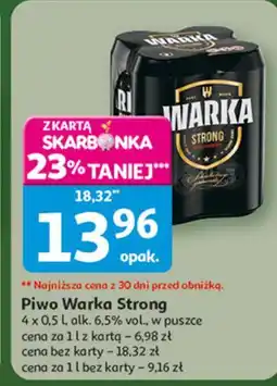 Auchan Piwo Warka Strong oferta
