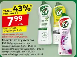 Auchan Mleczko do czyszczenia z mikrokryształkami original Cif Cream oferta