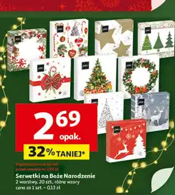 Auchan Serwetki bożonarodzeniowe oferta