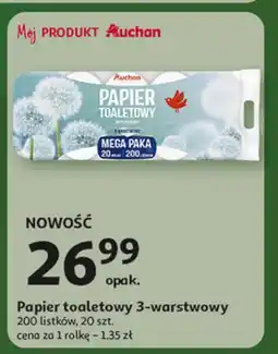 Auchan Papier toaletowy Auchan Różnorodne (Logo Czerwone) oferta