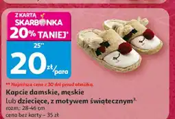 Auchan Kapcie dziecięce swiąteczne oferta