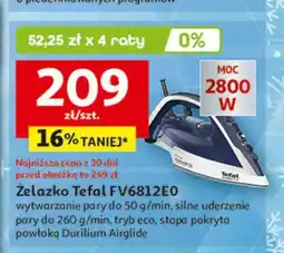 Auchan Żelazko ultragliss fv 6812 Tefal oferta