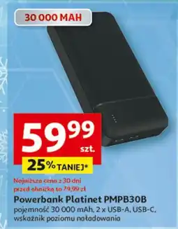 Auchan Powerbank pmpb30b 30000 mah Platinet oferta