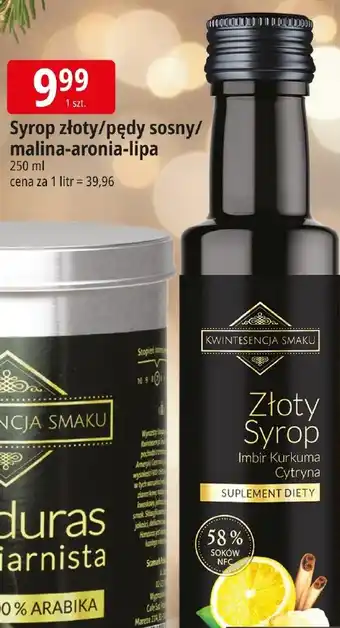 Syrop złoty/pędy sosny/ malina-aronia-lipa