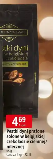 E.Leclerc Pestki dyni prażone solone w belgijskiej czekoladzie ciemnej/ mlecznej oferta
