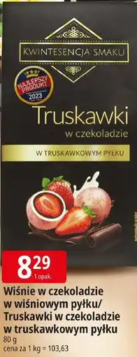 E.Leclerc Wiśnie w czekoladzie w wiśniowym pyłku/ Truskawki w czekoladzie w truskawkowym pyłku oferta