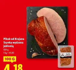 Lidl Szynka od Krajana wędzona jabłonią 100g Pikok oferta