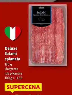 Lidl Salami spianata klasyczne Deluxe oferta