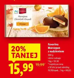 Lidl Marcepan z nadzieniem różne rodzaje Favorina oferta