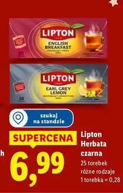 Lidl Herbata czarna różne rodzaje Lipton oferta