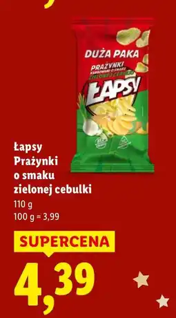 Lidl Prażynki o smaku zielonej cebulki Łapsy oferta