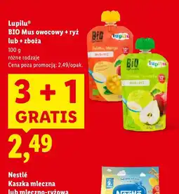 Lidl Mus owocowy + ryż lub + zboża 3+1 GRATIS Lupilu oferta