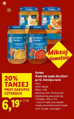 Lidl Danie lub zupka dla dzieci po 12. miesiącu życia Gerber oferta