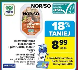 Carrefour Market Krewetki tapas z czosnkiem i pietruszką NORSO oferta