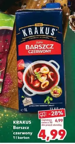 Kaufland Barszcz czerwony 1 l KRAKUS oferta