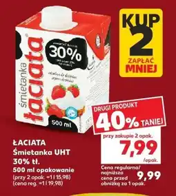 Kaufland Śmietanka UHT 30% tł. ŁACIATA 500 ml oferta
