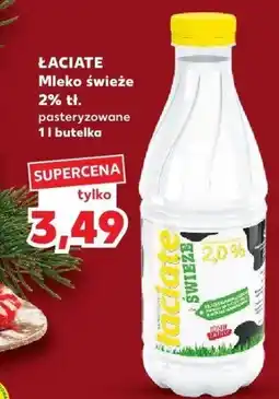 Kaufland Mleko świeże 2% tł. pasteryzowane 1 l ŁACIATE oferta