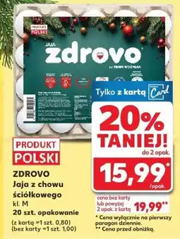 Kaufland Jaja z chowu klatkowego M 20 szt. Zdrovo oferta