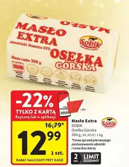 Intermarche Masło Extra Osełka Górska SOBIK oferta