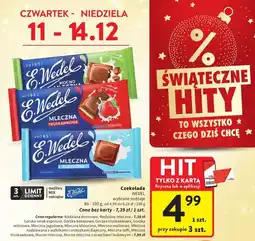 Intermarche Czekolada WEDEL wybrane rodzaje oferta