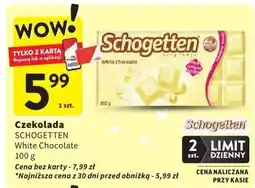 Intermarche Czekolada SCHOGETTEN White Chocolate 100 g oferta