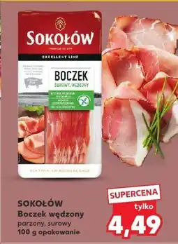 Kaufland Boczek wędzony parzony, surowy 100 g SOKOŁÓW oferta