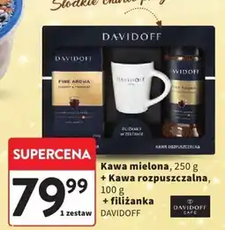 Intermarche Kawa mielona Davidoff Fine Aroma + Kawa rozpuszczalna Davidoff + filiżanka oferta