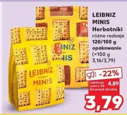 Kaufland Herbatniki Minis różne rodzaje LEIBNIZ oferta