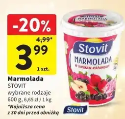 Intermarche Marmolada STOVIT wybrane rodzaje oferta