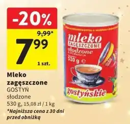 Intermarche Mleko zagęszczone GOSTYŃSKIE słodzone oferta