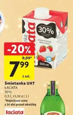 Intermarche Śmietanka UHT ŁACIATA 30% oferta