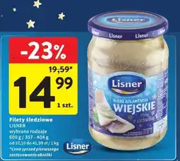 Intermarche Filety śledziowe LISNER wiejskie wybrane rodzaje oferta