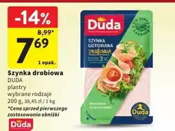 Intermarche Szynka drobiowa Duda plastry wybrane rodzaje oferta