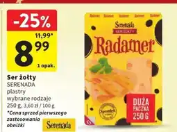Intermarche Ser żółty Serenada plastry wybrane rodzaje oferta