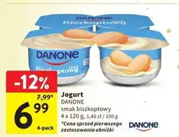 Intermarche Jogurt Danone smak biszkoptowy 4-pack oferta