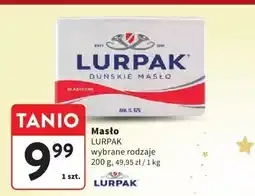 Intermarche Masło Lurpak wybrane rodzaje oferta