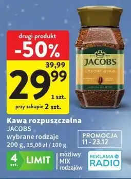 Intermarche Kawa rozpuszczalna JACOBS wybrane rodzaje oferta