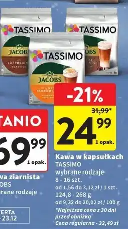 Intermarche Kawa w kapsułkach TASSIMO wybrane rodzaje oferta