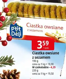 E.Leclerc Ciastka owsiane z sezamem oferta