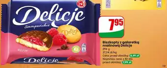 Dino Biszkopty z galaretką malinową Delicje oferta