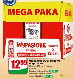 Dino Mleko UHT truskawkowe Wypasione 12 szt. x 250 ml oferta