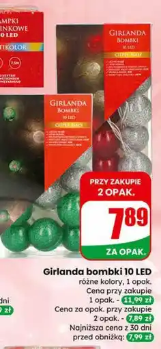 Dino Girlanda bombki 10 LED oferta