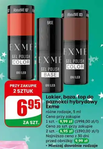 Dino Lakier, baza, top do paznokci hybrydowy Exme oferta