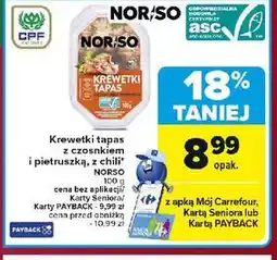 Carrefour Krewetki tapas z czosnkiem, pietruszką i chili oferta