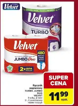 Carrefour Ręcznik papierowy Velvet oferta
