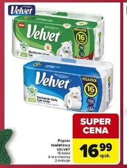 Carrefour papier toaletowy Velvet, 16 rolek oferta