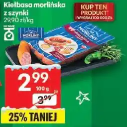 Delikatesy Centrum Kiełbasa morlińska z szynki 100 g Morliny oferta